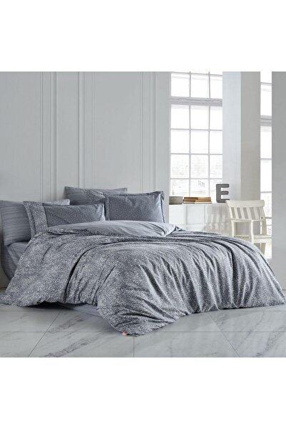 Hobby Double Poplin Duvet Cover Set Silvana Gray
