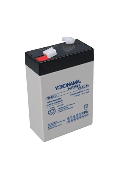Yokohama Batteries Yokohama YH-62.3 6 Volt - 2.3 Amper Akü (90X43x38 Mm)