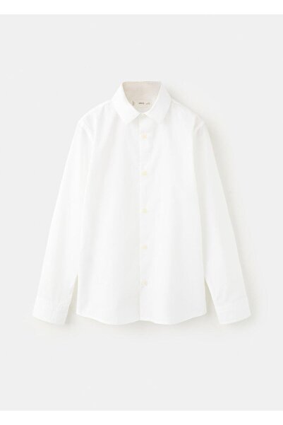 MANGO Kids %100 pamuklu kumaş gömlek
