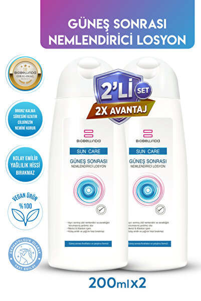 BioBellinda Güneş Sonrası Nemlendirici Losyon 200 ml ( 2'Lİ SET )