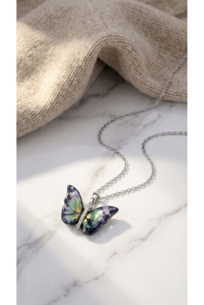 FerizZ Stainless Steel Women's Necklace - Butterfly Necklace Kly-634