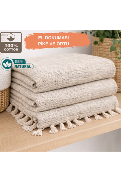 CESSTORE متجر سي إي إس، غطاء سرير مزدوج مصنوع يدويًا من القطن بنسبة 100%، نسي...