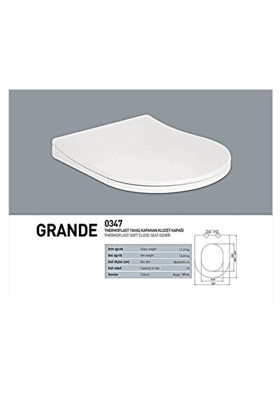 NKP - Grande Thermoplast Yavaş Kapanan Klozet Kapağı - 0347