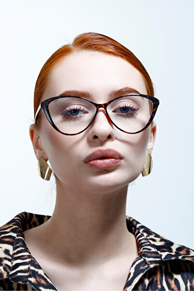 MOONMEE FLOZA BLUE BLOCK - Unisex Güneş Gözlüğü Leopar UV400 Korumalı