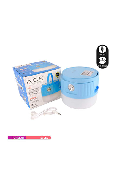 ACK ŞARJLI DOKUNMATİK 2 KADEMELİ BLUE GÖVDE FENERLİ LED LAMBA 7500K 8W IP20