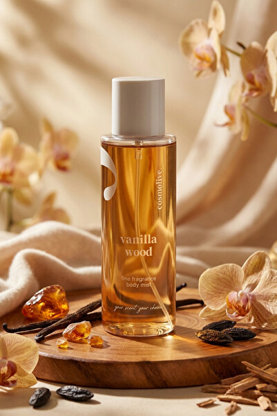 Cosmolive Vücut Spreyi Body Mist | Bare Vanilla | Nemlendirici | Parfüm Kokusu | Kadın | Vanilla Wood