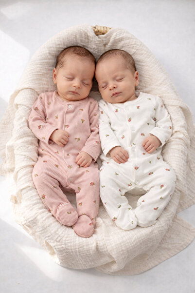 VERONA TARZ طقم بذلة للفتيات الصغيرات مكونة من قطعتين بتصميم زهور لحديثي الول...