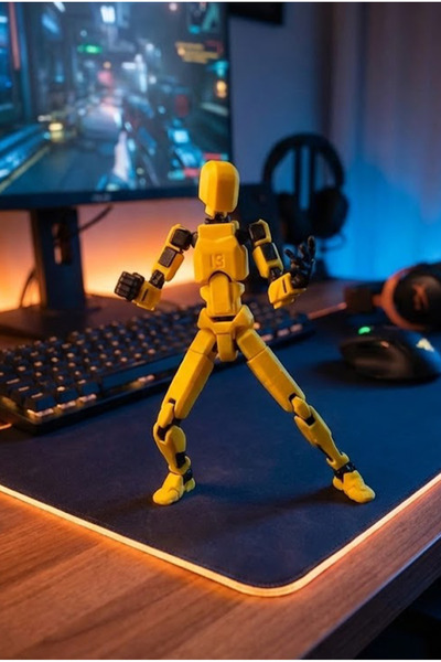 Shaddshop Eklemli Hareketli Şekil Değiştirme Robotu Figür (SARI) (SİLAH SETİ ...