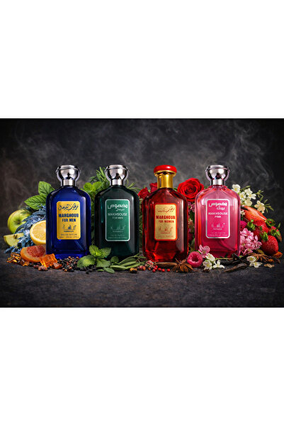 MANASIK Set 4 Parfumuri Arabesti de Barbat + Dama 100ML - BLUE - GREEN - RED - PINK