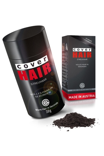 Cover Hair Siyah Saç Fiberi 30 Gram Dolgunlaştırıcı Kellik Kapatıcı Toz (Topi...