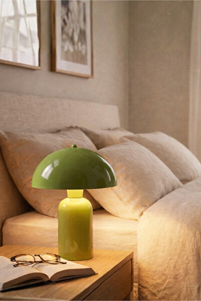 HOMİNG Roma Retro Mint Yeşil Abajur Masa Lambası