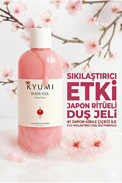 Kyumi Selülit ve Çatlak Karşıtı Sıkılaştırıcı Vücut Şampuanı Japon Kiraz Çiçe...