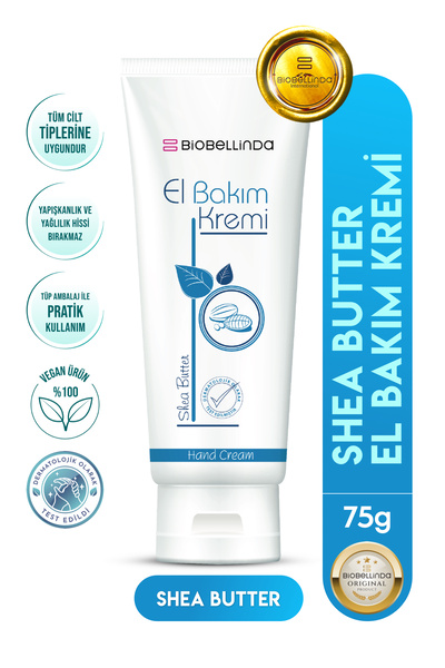 BioBellinda Doğal El Bakım Kremi Nemlendirici Bakım Shea Butter El Kremi 75 ml