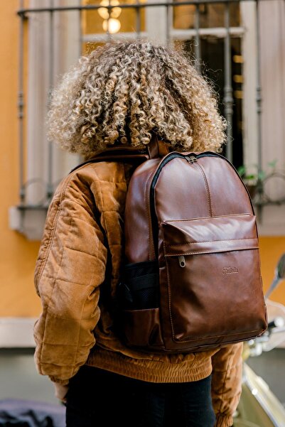 Fudela Καφέ σακίδιο πλάτης Oslo