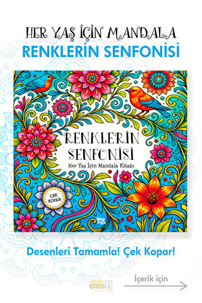 Parodi Yayınları Renklerin Senfonisi – Her Yaş İçin Mandala | 96 Sayfa | Çek-...