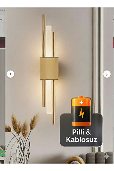 lüx aydınlatma KİRPİ GOLD PİLLİ APLİK TEK ADET