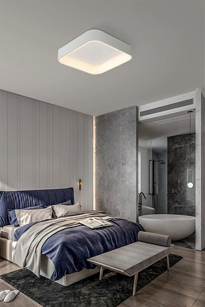 CATLUZ Beyaz Kare Pcb'li Kumandalı Dimli 3 Işık Renkli 60x60cm Led Tavan Lamb...