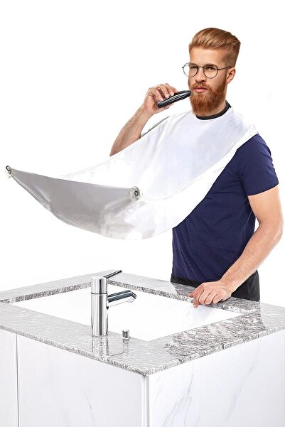 ALAS Erkek Tıraş Önlüğü 100x70 cm – Vantuzlu Sakal Kesim Önlüğü