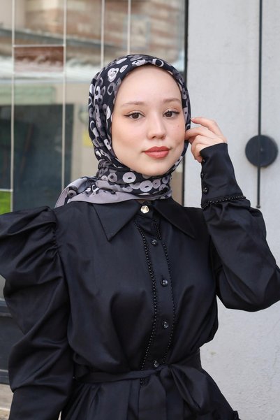 Hint İpek Minimal Patterned Modal Scarf Mdlv03-04