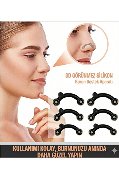 LOVYCO Burun Kaldırma Aparatı Pratik Yukarı Kaldırıcı Şekillendirici Düzeltici Burun Düzleştirme 6 Adet