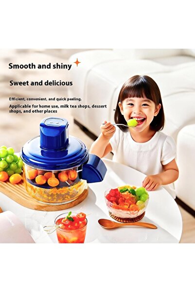 Generic آلة تقشير العنب والثوم الكهربائية 3 في 1، أداة تقشير الفواكه الأوتوماتيكية لإزالة القشرة