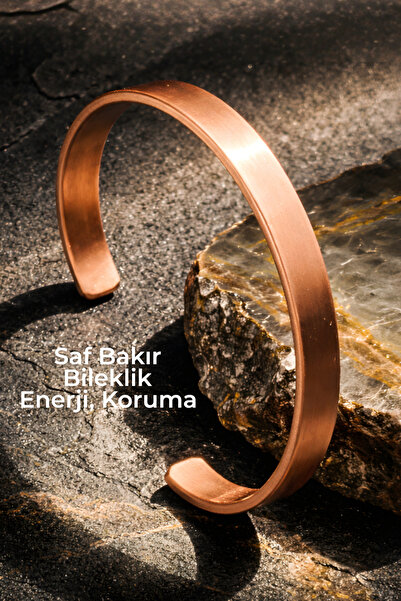 NBS Beautiful Naturel Stones سوار نحاسي نقي للجنسين قابل للتعديل عالي الجودة