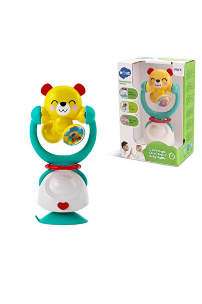 Hola Бебешка играчка с вендуза и дрънкалка - плюшено мече