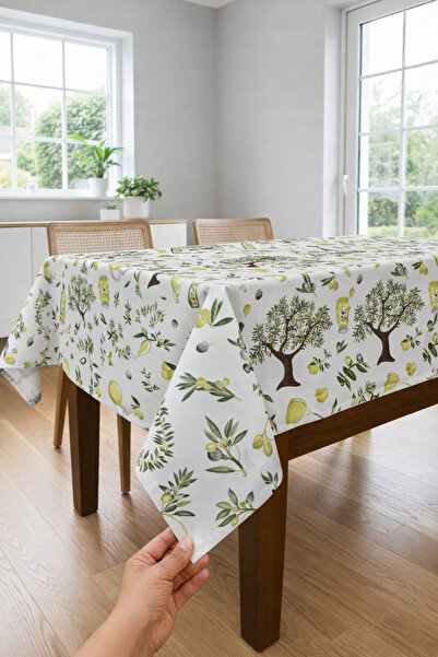 Rona Home Față de masă digitală cu imprimeu cu model de măsline de lux, 100% ...