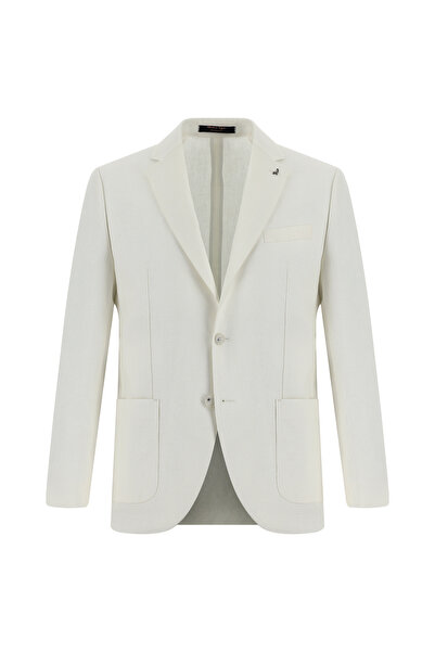 Abdullah Kiğılı 7 Drop Slim Fit Jachetă din in cu model