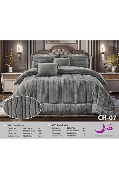 Moon Luxury winter bedspread set for two people, 6 pieces