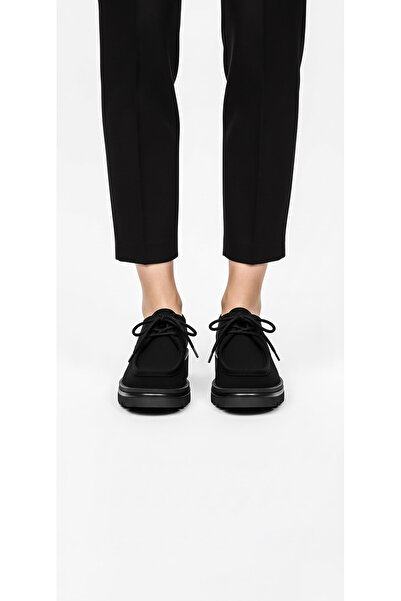 Ustalar Ayakkabı Çanta Siyah Nubuk Kadın Hakiki Deri Ayakkabı 628.5547