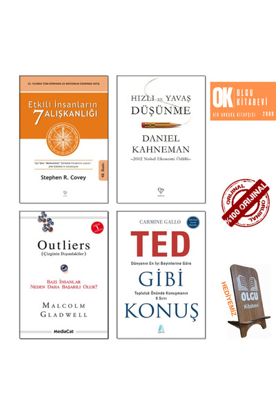 Genel Markalar Etkili Insanların 7 Alışkanlığı + Hızlı Ve Yavaş Düşünme + Out...