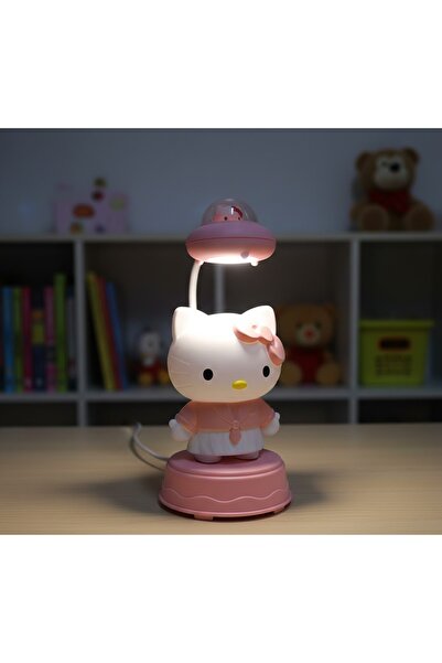Kuzey Tacı Sevimli Hello Kitty Figürlü LED Masa Lambası Vip 3 Renk