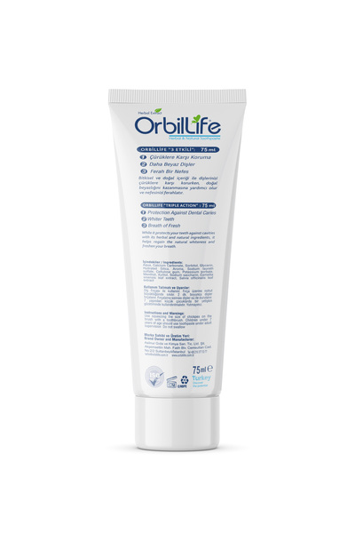 OrbilLife Üç Etkili Diş Macunu 75 Ml/90 G