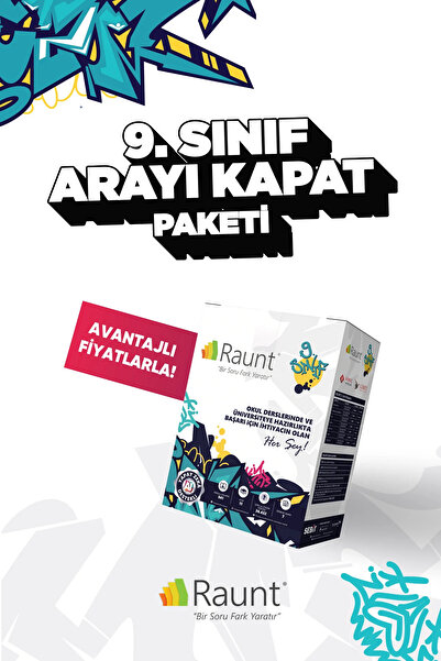 Raunt 9. Sınıf ARAYI KAPAT (13 Kitap, Cep/Web) Yapay Zekalı, Kişisel Çalışma ...