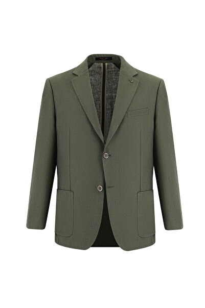 Abdullah Kiğılı 4 Drop Relaxed Fit Comfortable Cut Patterned Linen Jacket