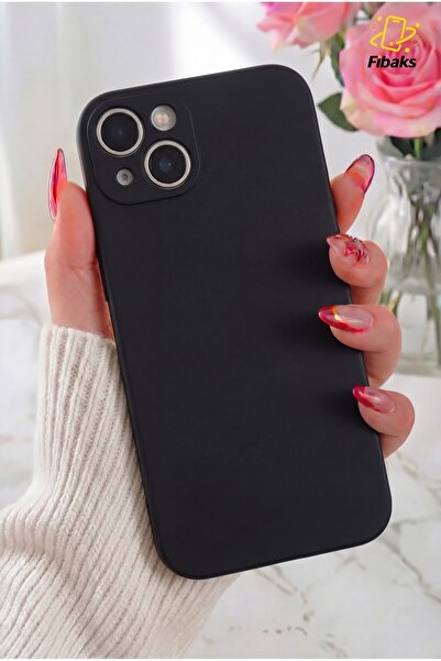 Fibaks iPhone 13/14 Kılıf Kamera Korumalı Lansman Içi Kadife Yumuşak Liquid S...
