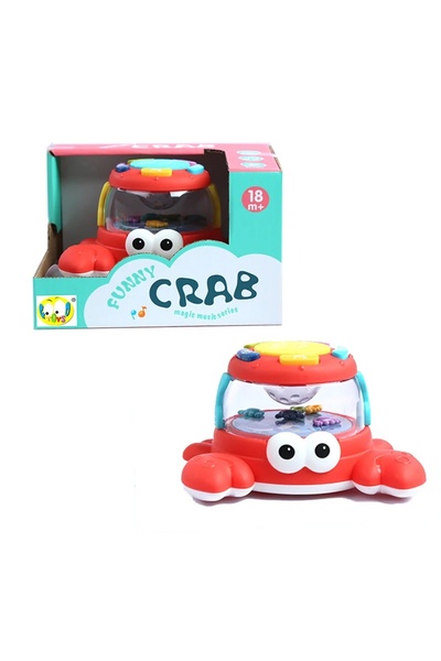 divendi-ro Jucărie interactivă în formă de crab cu sunete, lumini și butoane,...