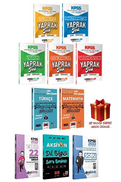 Yediiklim Yayınları 2026 Yediiklim KPSS Ortaöğretim-Ön Lisans Yaprak Test Set...