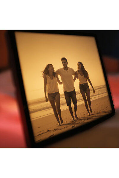 ScaleWorks "Kişiye Özel" Işıklı Gece Lambası -10x10cm [1:1] Fotoğraflı Pilli ...