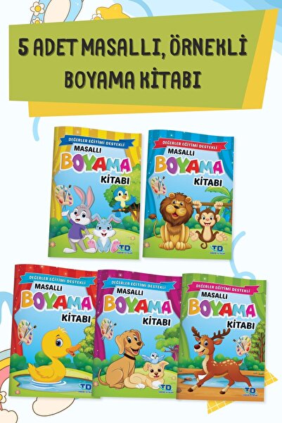 Tandem Yayınları Masallı Boyama Kitabı (5 Kitap Takım)