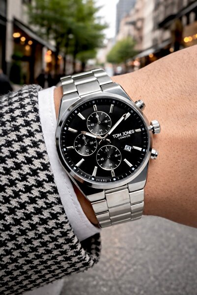 Tom Jones Men's Watch and Bracelet Set - Waterproof, with Calendar and Gift