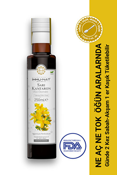 İmmu-Nat Sarı Kantaron Bitkisel Sıvı Ekstraktı 250 ml - Takviye Edici Gıda