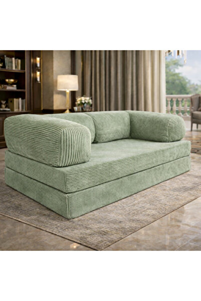 OVİSCO Kanepe Fitilli Kadife Yatak Olabilen Kanepe–Oyun, TV, Sinema Koltuğu |...