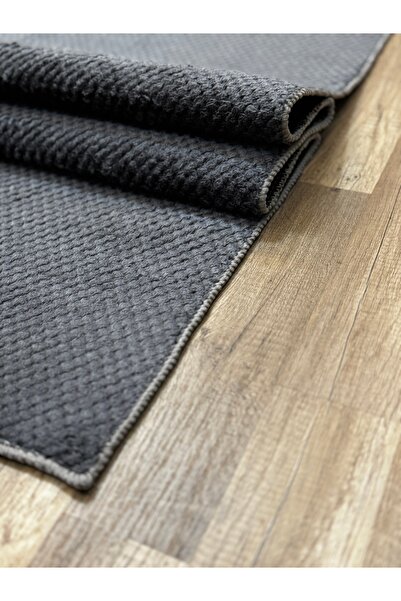 Seloria Home Antrasit Rölyef Taban Özek Kesim Yıkanabilir Tozumaz Halı Kilim ...