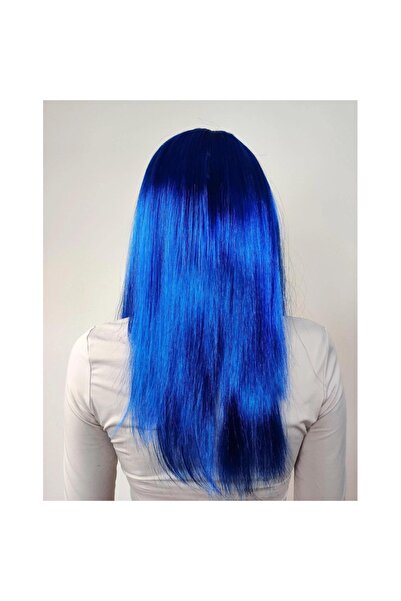 Skygo شعر مستعار طويل للحفلات باللون الأزرق