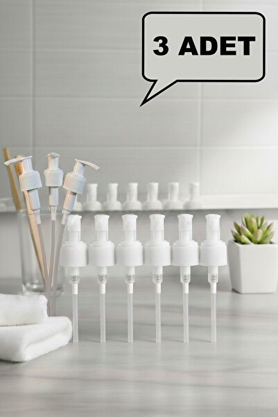 Hyd 3 Adet Sıvı Sabun Şişesi Yedek Pompası Sabunluk Yedek Başlık 3lü 400ml Şi...