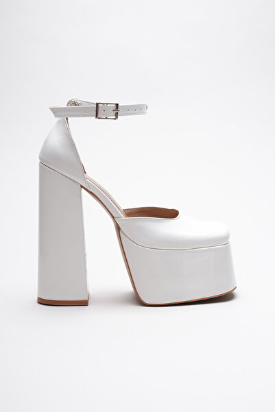 Ayakkabı Ateşi Pantofi de damă cu platformă înaltă cu toc gros Firona din pie...