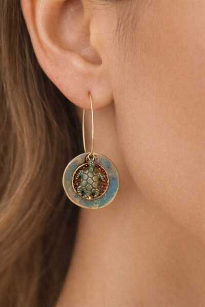 embaaksesuar أقراط تورتوجا المصنوعة يدويًا على الطراز العرقي الأصيل على شكل س...