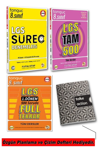 Tonguç Yayınları LGS Tam 500 Soru Bankası - Süreç Denemeleri ve 1. Dönem Full...